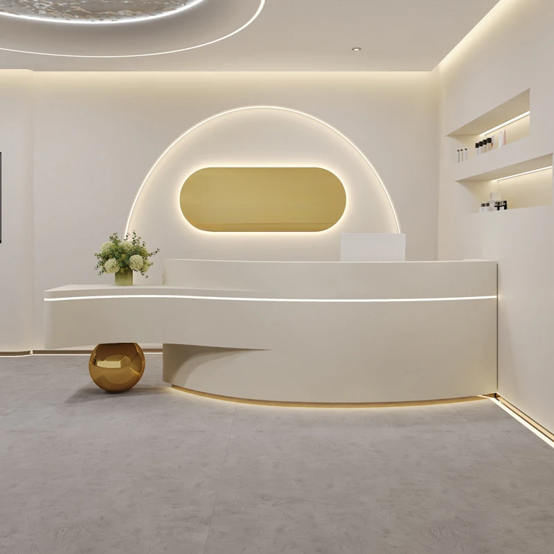 

Spa Store Reception Desk Cashier Clothing Shop Advisory Front Clinic Modern Service Desk Mobile Comptoir De Caisse Furniture