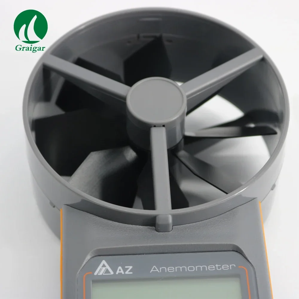 AZ8917 مقياس شدة الريح الرقمي لقياس سرعة الهواء والحجم ودرجة الحرارة والرطوبة ونقطة الندى ودرجة حرارة المصباح الرطب AZ 8917
