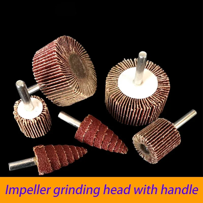 

Cone Cylinder Grinding Head Sandpaper Flap Sanding Wheel 15/16/20/25/30/40/50/60/80mm With 6mm Shank Polishing Abrasive Tool