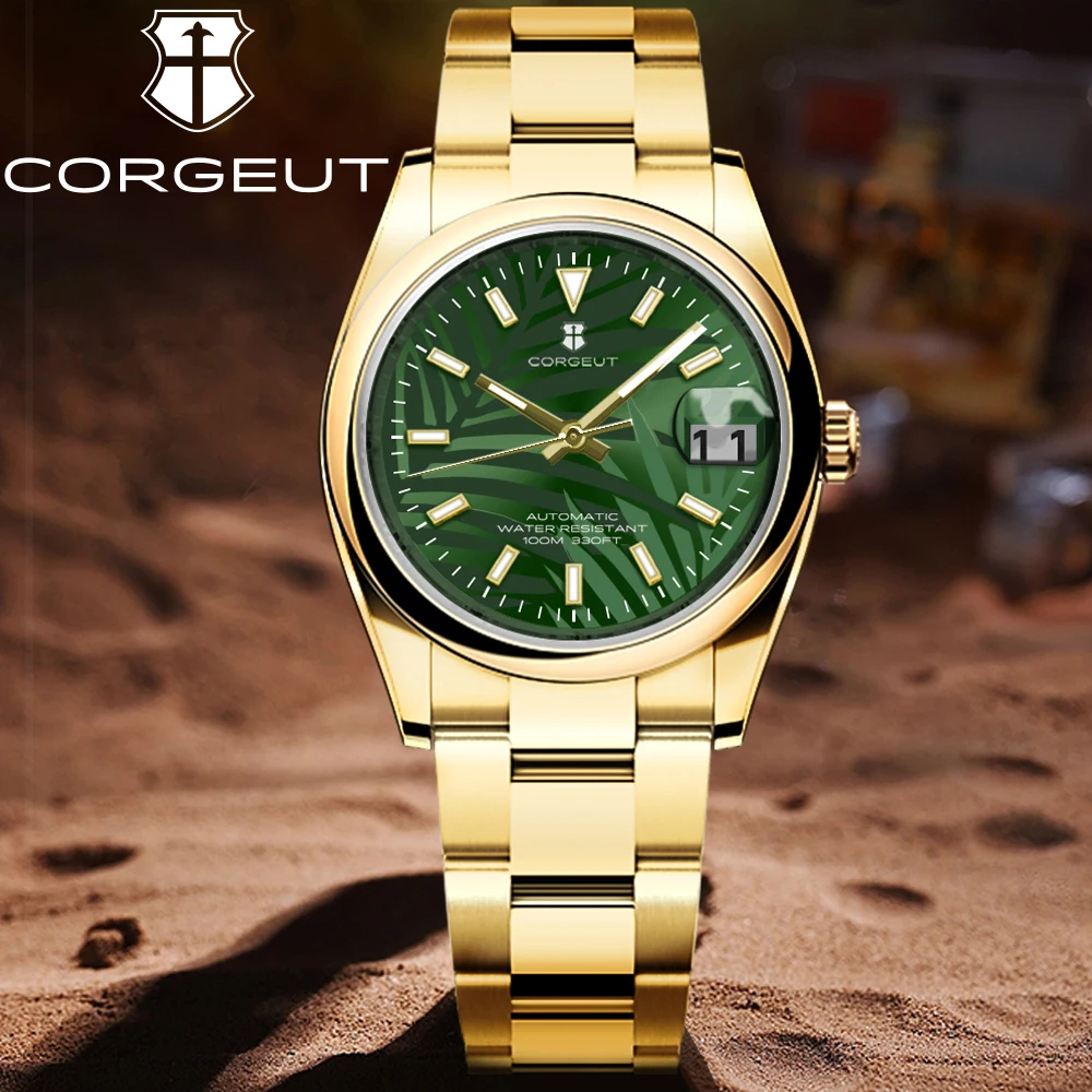 CORGEUT 36mm 39mm NH35 Jungle Explorer High Luxury Business Fashion Mens Watch Automatic Mechanical Sapphire Waterproof Luminous