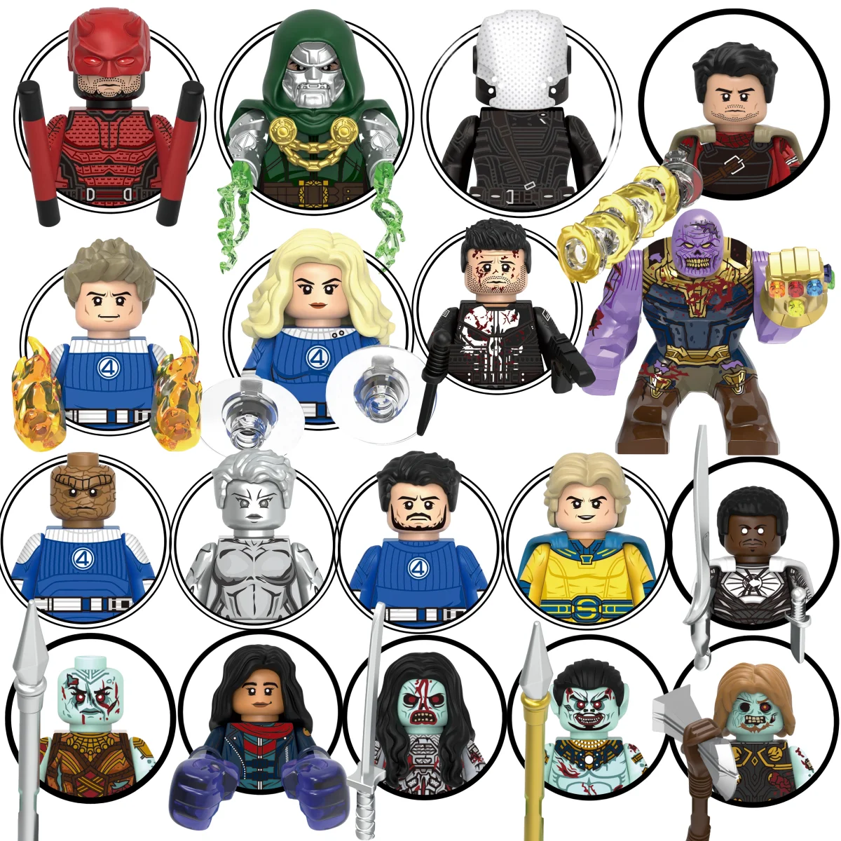 Caja Sorpresa de Mini Bloques de Construcción G0187, Figuras de Goblin Grande, Spiderman, Iron Man, Venom, Capitán Hawk, Deadpool, Armadura, Juguete de Regalo de Navidad