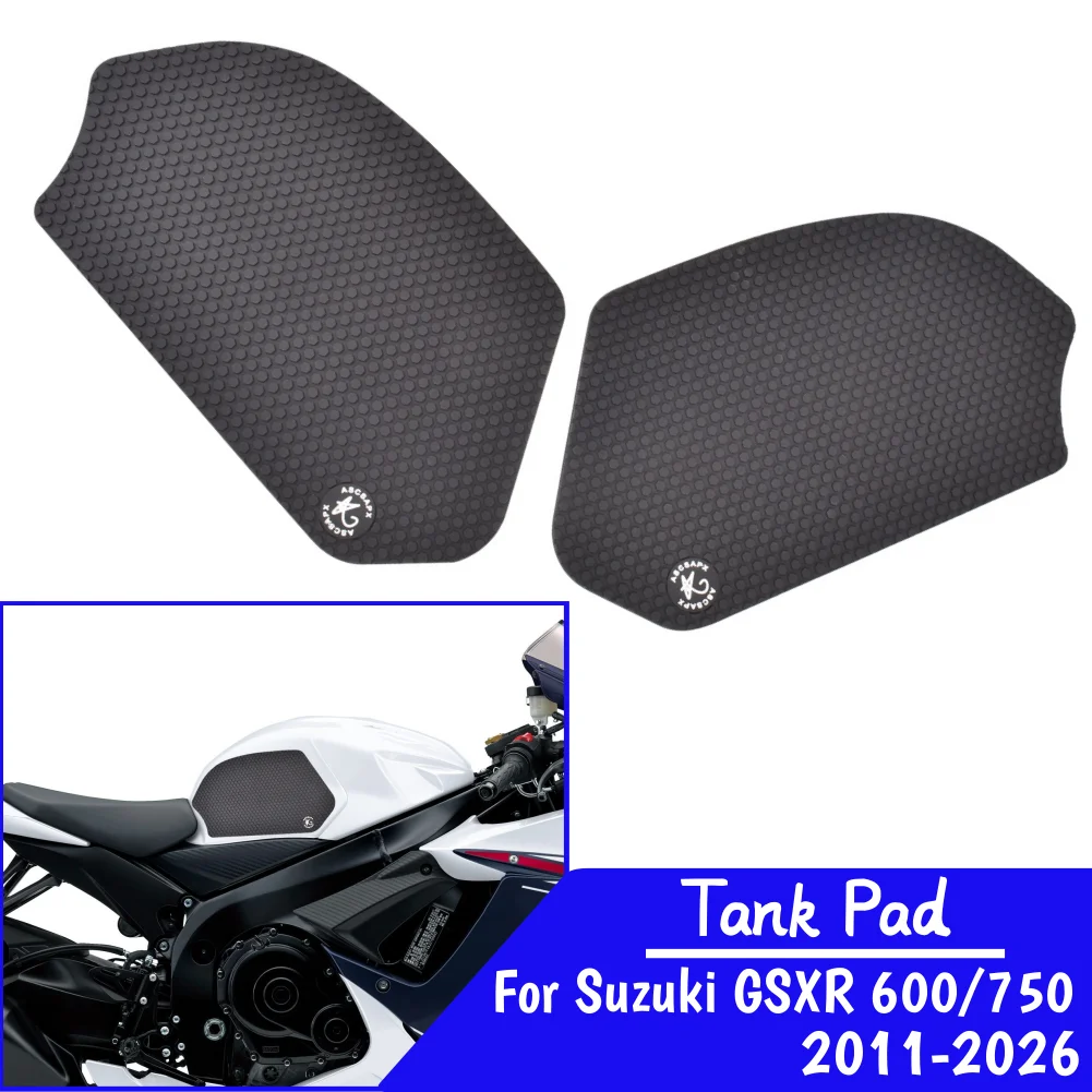 

For Suzuki GSXR 600 750 2011-2026 GSXR750 Tank Pad Stickers Gas Protector Motorcycle Knee Protection Sticker Decals Accessories