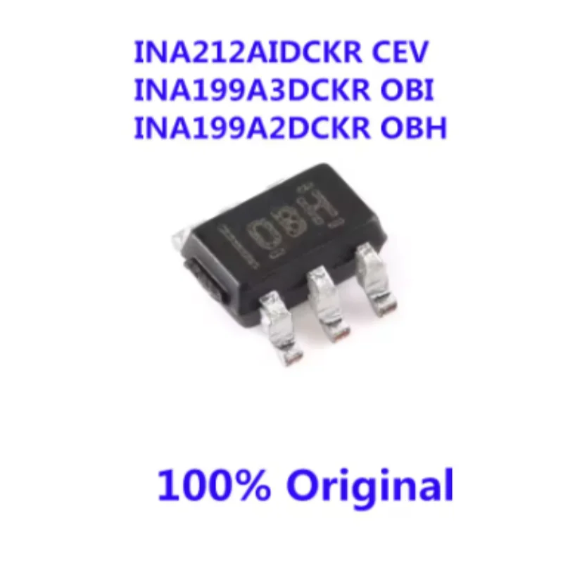 10PCS INA212AIDCKR INA199A3DCKR INA199A2DCKR SC70-6 Current Sense Amplifier High Side Shunt Monitor Power Detection SMD IC Chip