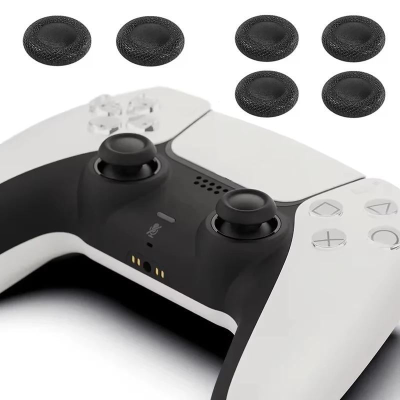 2-6 Pcs Non-Skid Thumb Grip Caps For PS5/PS4 Controller Soft Silicone Joystick Cover Gamepad Analog Stick Repair Accessories Set