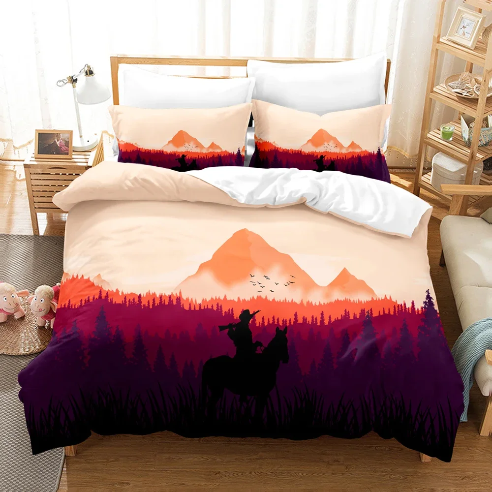 Fashion 3D Red Dead Redemption 2/3pcs Bedding Sets Duvet Cover Set With Pillowcase Twin Full Queen King Bedclothes Bed Linen