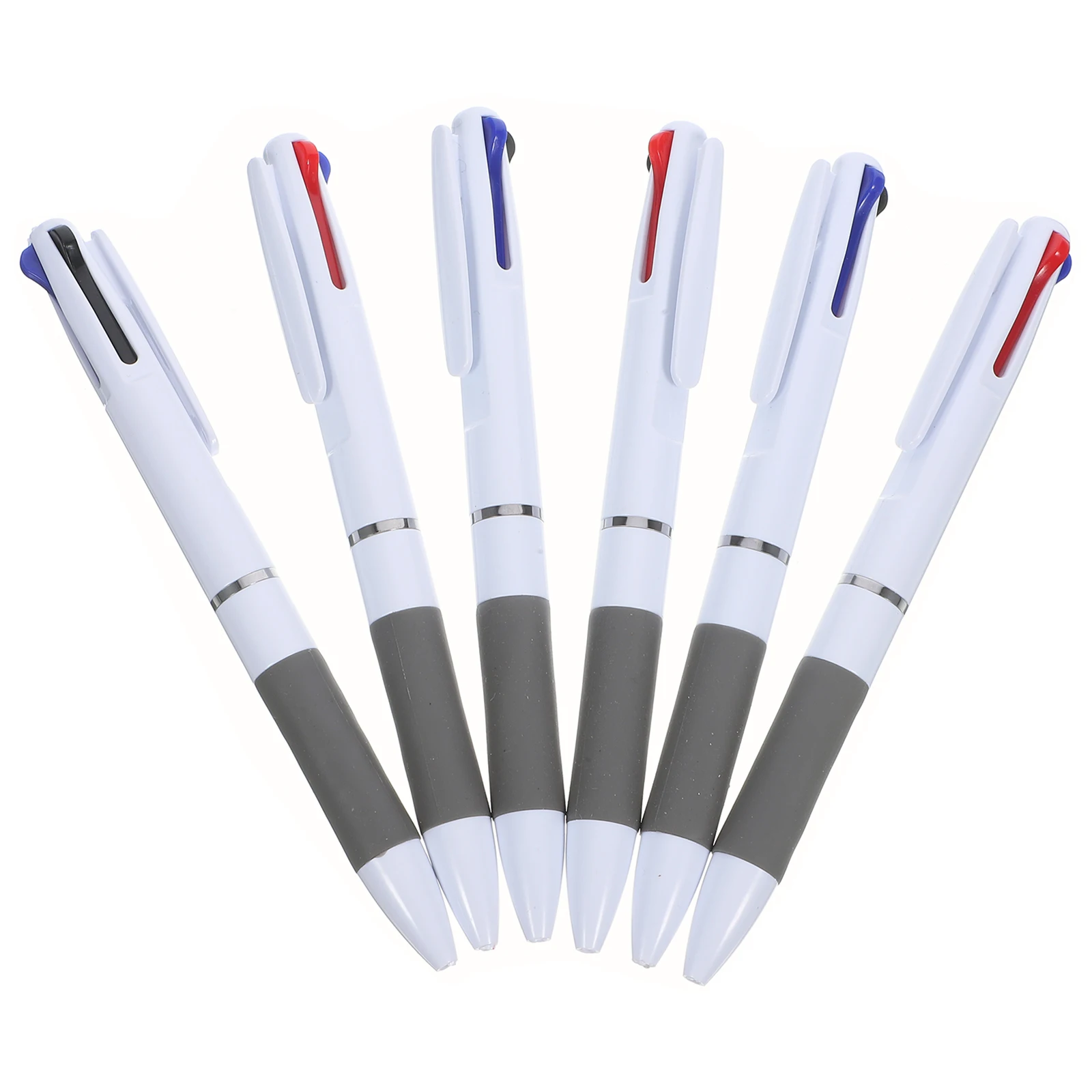 

6 Pcs Ballpoint Pen Colored Writing Multicoloured Pens Student Plastic Portable