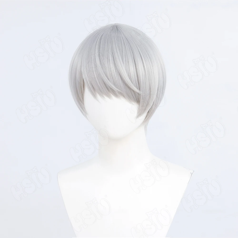 Game Persona 4 Narukami Yu Cosplay Pruik Zilvergrijs kort haar Game cosplay Pruik anime cosplay Pruik