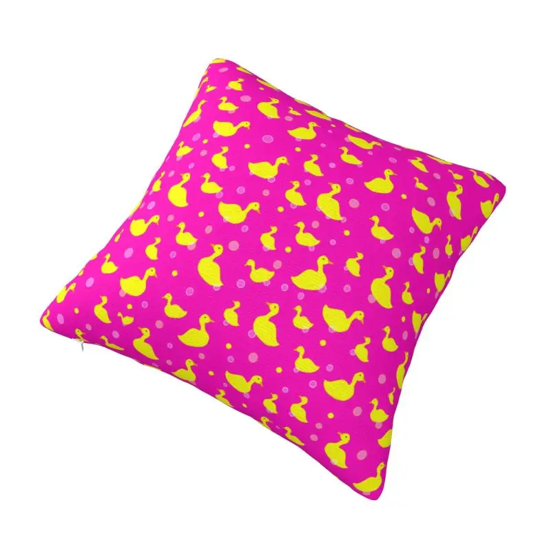 Juste de coussin nordique en caoutchouc, taie d'oreiller personnalisée, rose canard