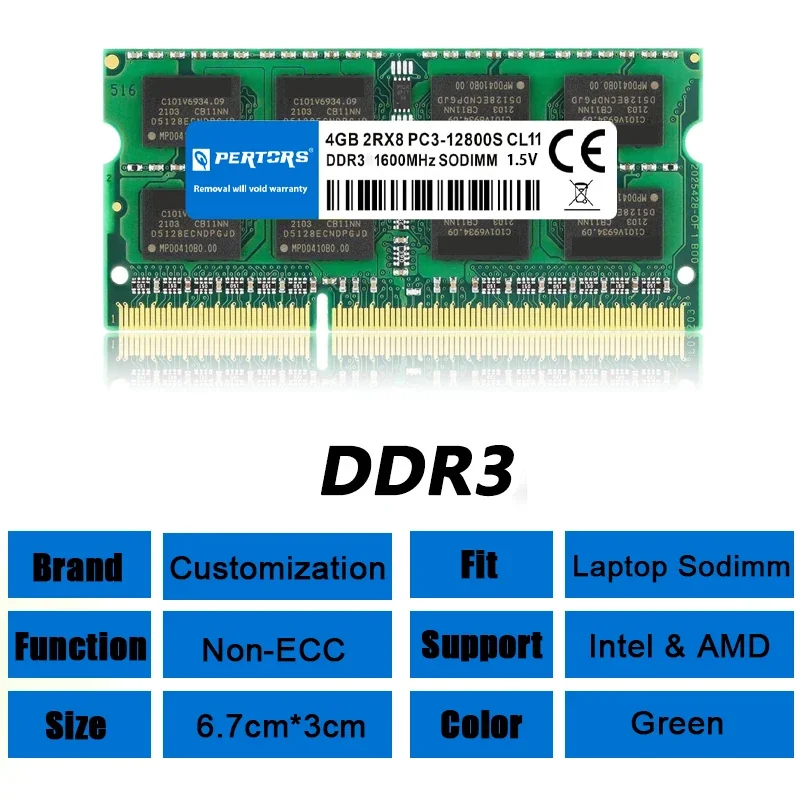 DDR3 4GB 8GB SO-DIMM RAM 1600MHz Professional-Grade Storage, Suitable for Modern Laptops, Compatible and Stable.