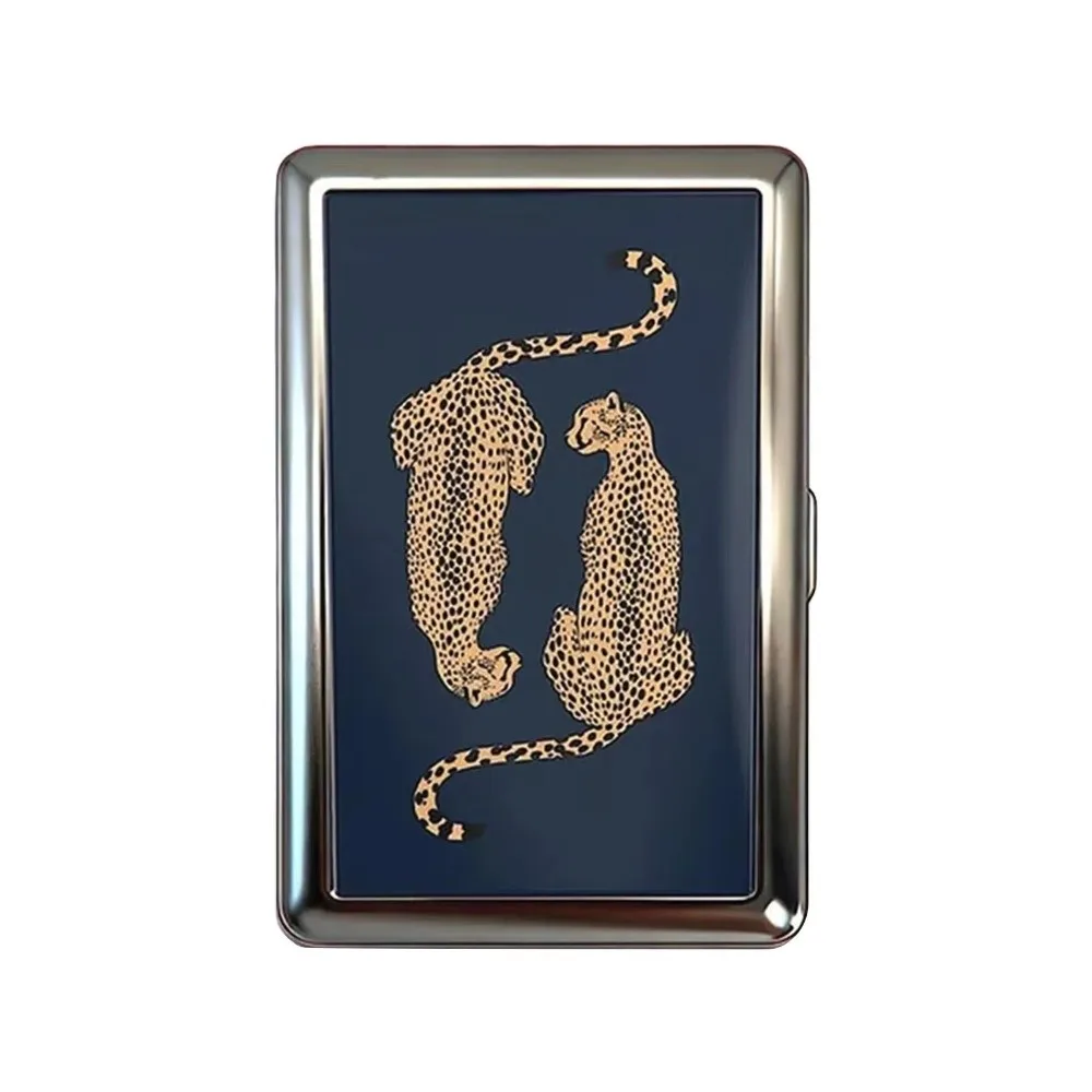 Porte-cartes vintage au design polyvalent en métal, étui multifonctionnel à fermeture facile pour espèces