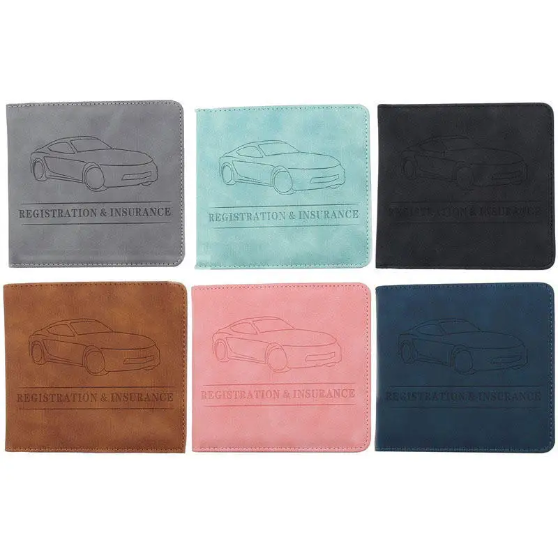 자동차 등록, 운전 면허증 및 보험 카드 소지자(가죽 차량 글러브 박스 포함) 자동차 서류 서류 정리함