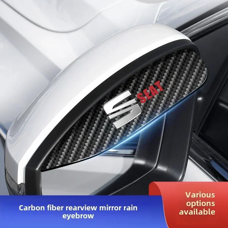 Car Anti-glare RearviewUniversal  Rain Eyebrow Carbon Fiber  for Seat Cupra Leon 5f Ibiza 6l 6j Leon 1p C