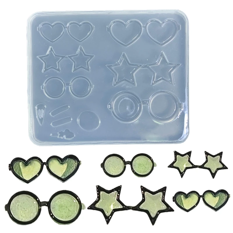 Elegant Eyeglass Jewelry Accessory Mold Unique Eyeglass Shaped Jewelry Pendant Mold Flexible Silicone Mold for Crafters