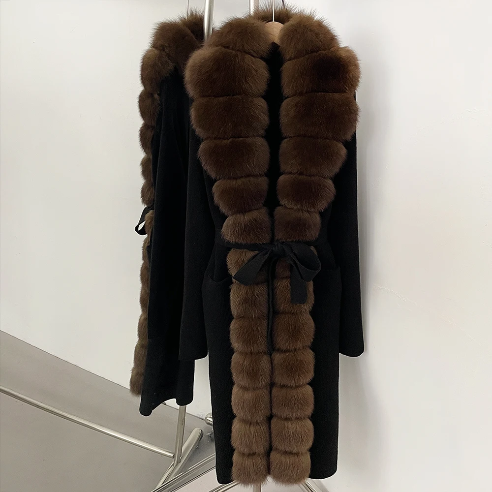 

Кардиган OFTBUY для женщин, женский свитер, пальто из натурального меха, вязаный топ с длинным рукавом, вязаная куртка из натурального меха для женщин