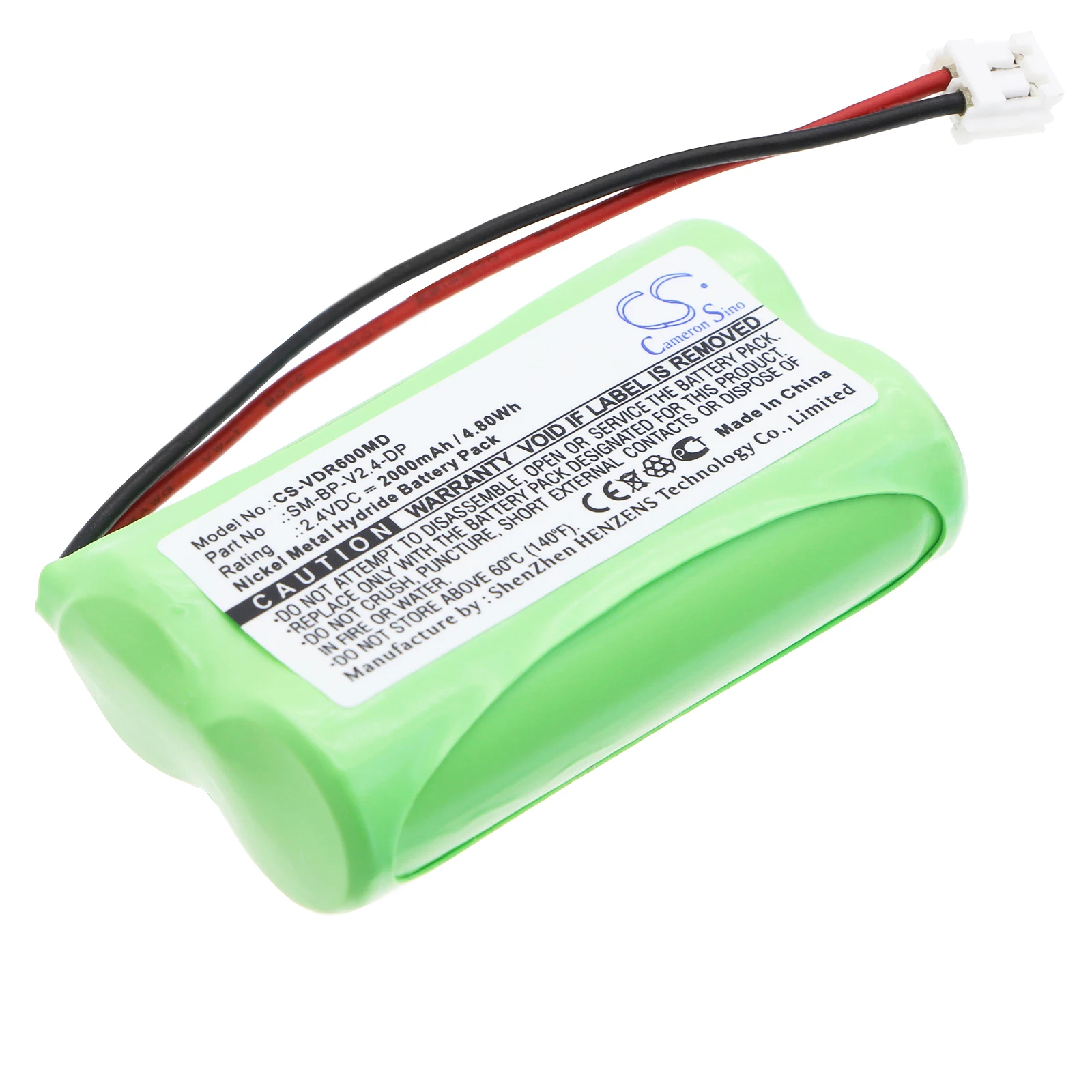 Cameron Sino Medical Battery for VDW:SM-BP-V2.4-DP,Raypex 6,RayPex 6 Apex Locator,--2000mAh / 4.80Wh--Ni-MH--2.40V