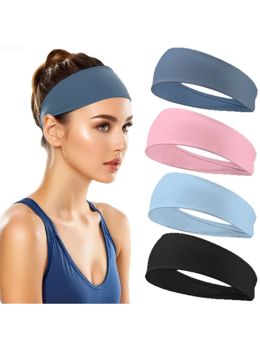 AliExpress Summer Ice Silk Cycling Headwear Fitness Head Band Sports Headband Men Women Yoga Sweatband Elastic Sweat Absorbing Headscarf