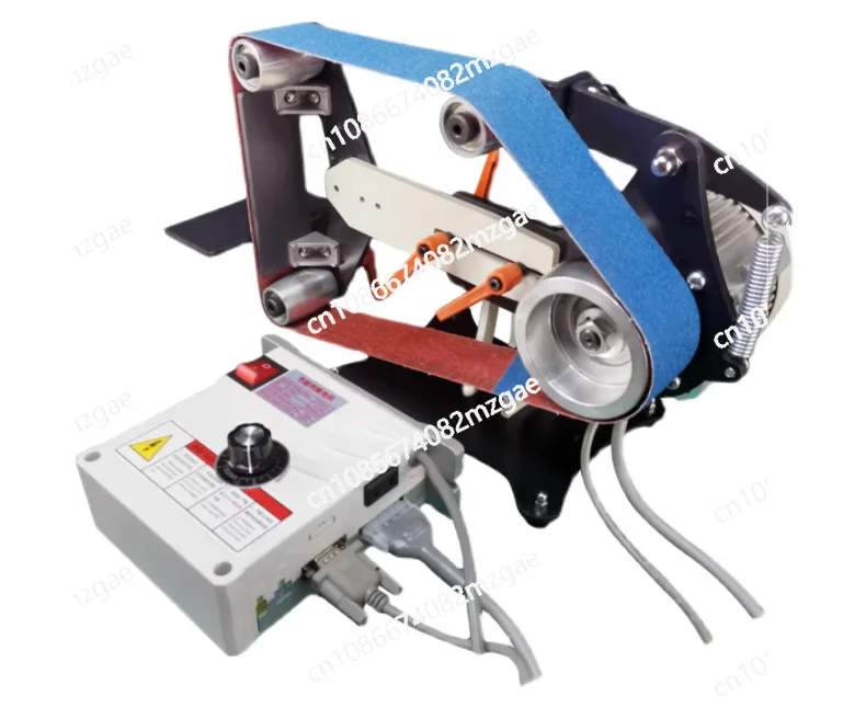 AC 220V Electric Belt Sander Brushless Servo Motor Knife Sharpener Vertical Horizontal Polishing Grinding Machine 915x50MM 750W