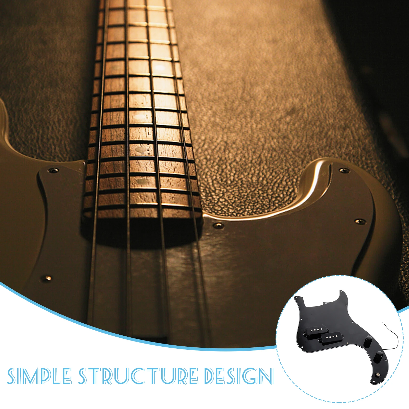 

Bass Pickup Set Pb Bass 3 Ply Loaded Pickguard For Guitar Mint Shell Sss Instrument