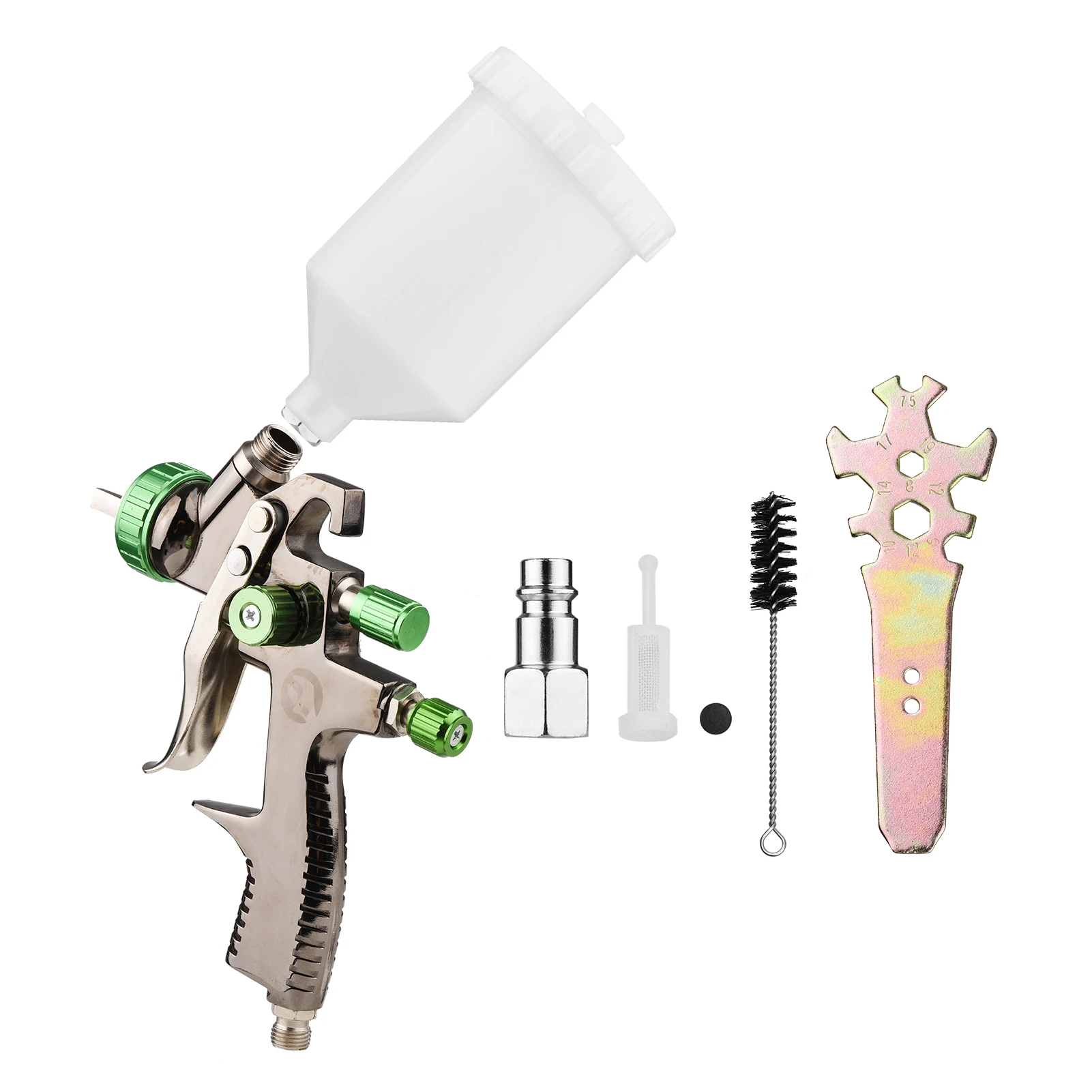 

LVLP 1.3mm Air Spray Paint Gun Kit 600cc Fluid Cup Gravity Feed Air Paint Sprayer Mini Handheld 360 Degree Paint Spraying Gun