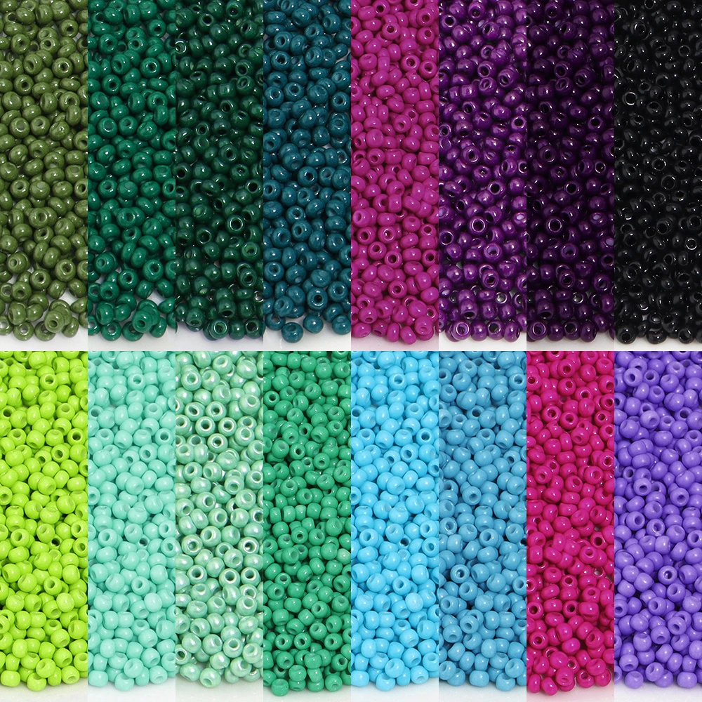 1000/5000pcs 2mm Colorful Round Glass Seed Beads Loose Spacer Beads For DIY Crafts Necklace Bracelet Jewelry Making Accessories