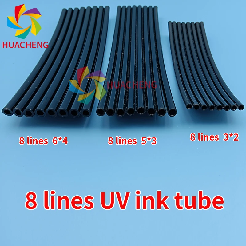 5Meters 8 Lines Ink Tube Transparent/UV Universal Line for Large Format Inkjet Printer 8Ways Ink Pipe Hose 3x2/4.2x2.8/4x3/5x3mm