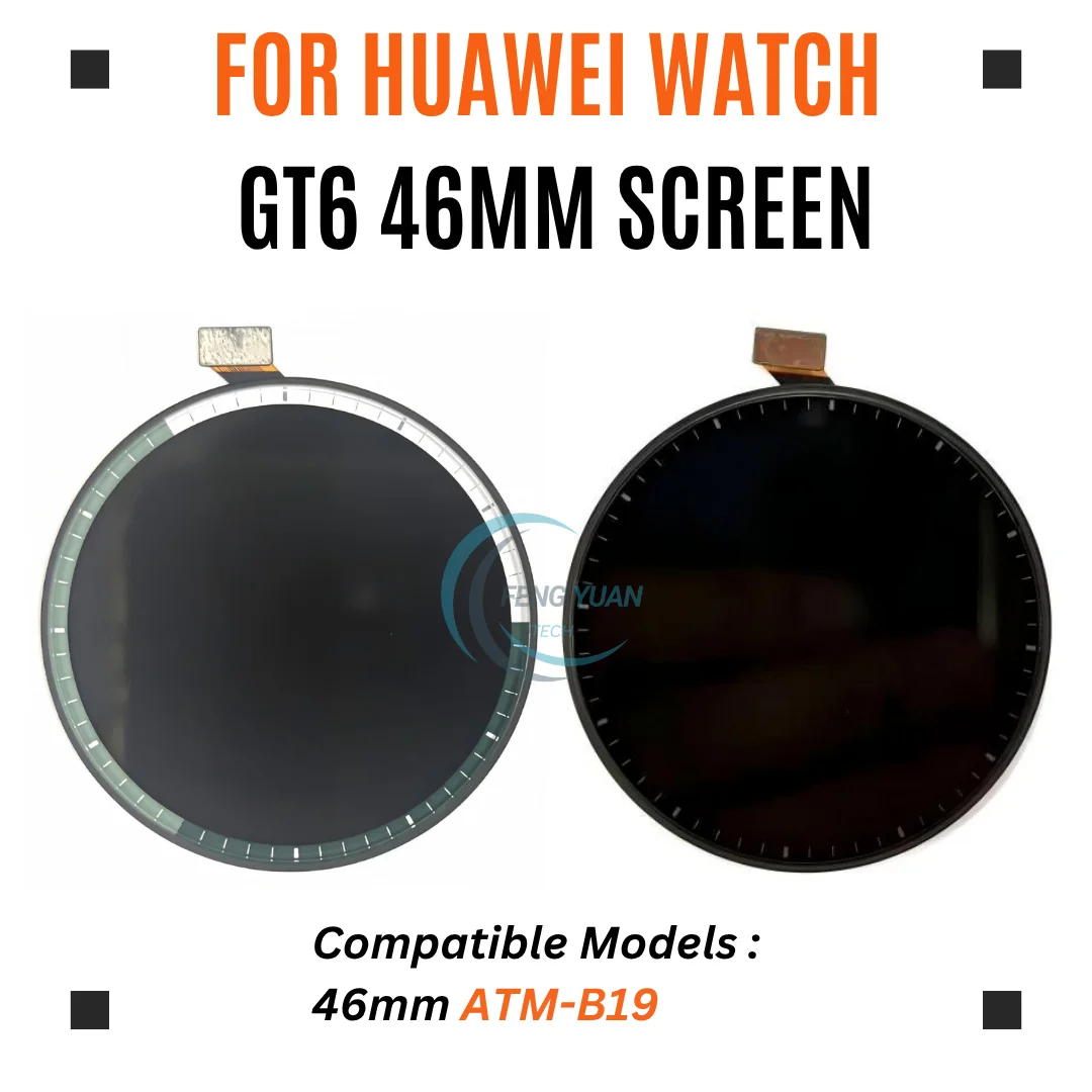 for-huawei-watch-gt-6-46mm-atm-b19-amoled-display-touch-screen-replacement-watch-repair-parts