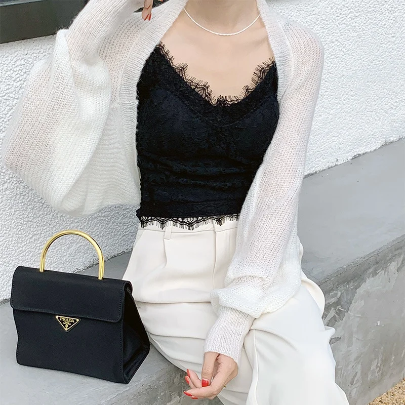 Biustonosz jednoczęściowy z długą koronką i wkładkami, model 2024, damska bielizna, do noszenia jako top, cienki, oddychający, idealny na lato.