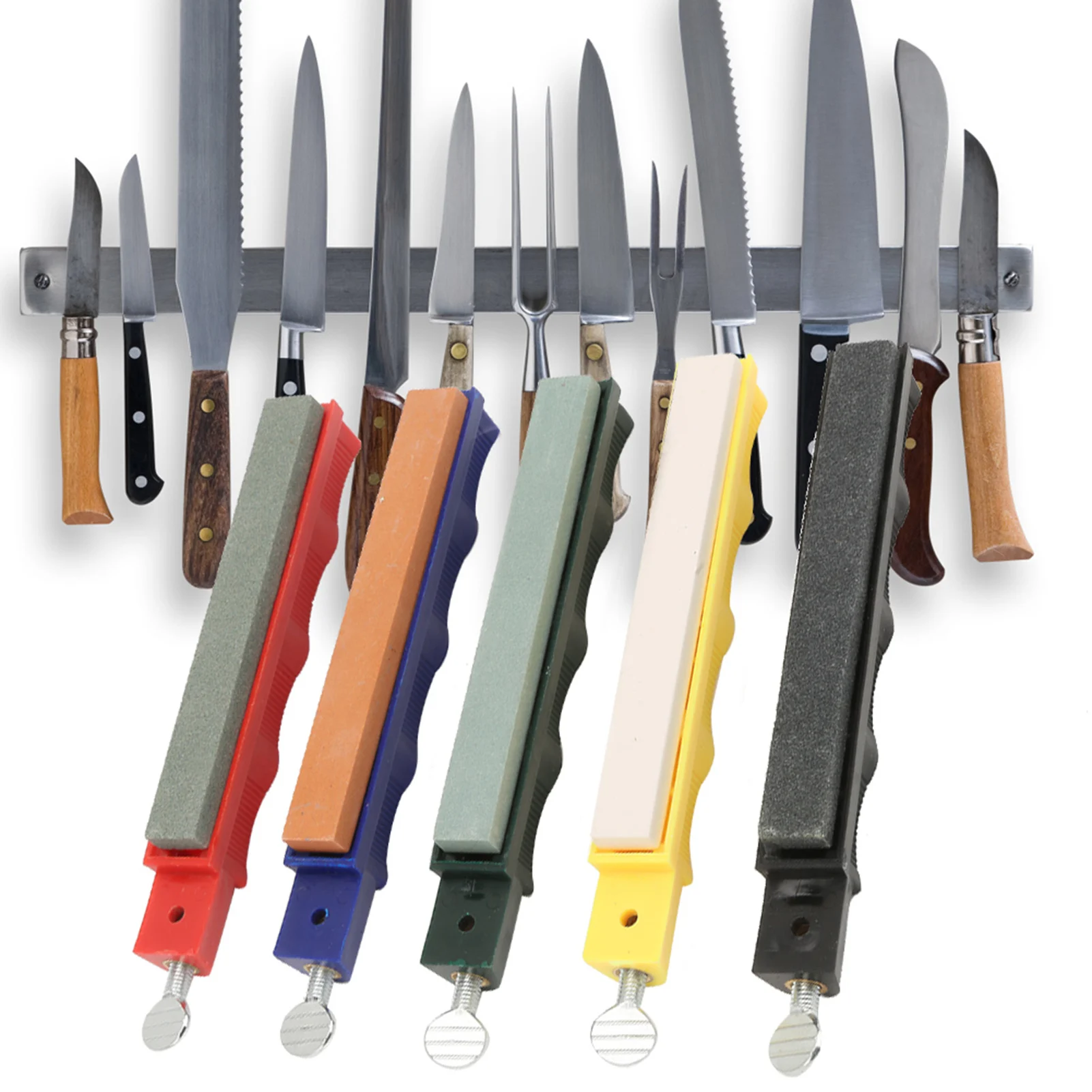 Fix-Angle Knife Sharpener Kit Fix-Angle Knife Sharpener System Kit Kitchen Sharpening Tool Multiple Purposes for Home Kitchen