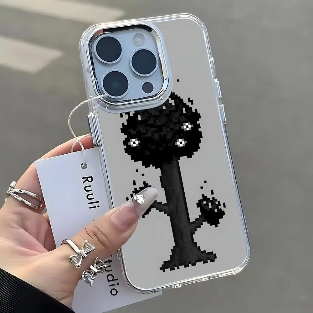 Classic Games Terraria Phone Case For iPhone17 16 15 14 13 12 11 Pro Max Plus Chrome Button Camera Ring Transparent Case