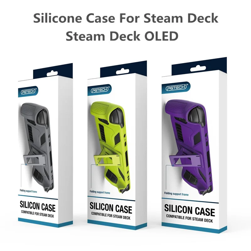 

Новый силиконовый чехол для игровой консоли Steam Deck OLED, полная защита с крышкой кронштейна, защитный чехол для Steam Deck OLED