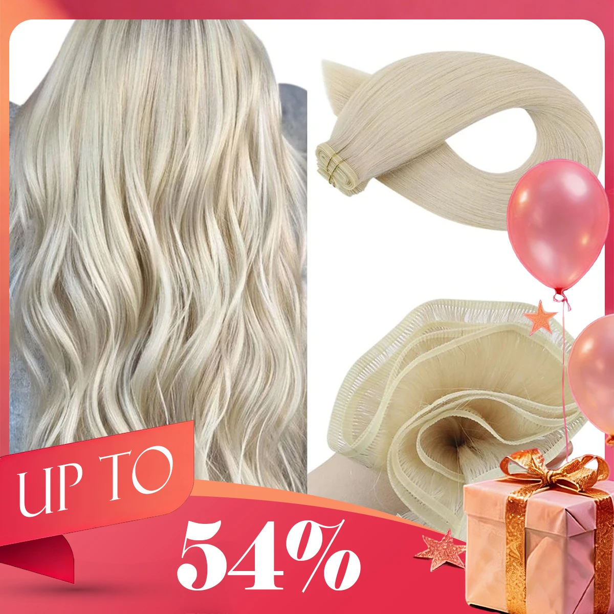 [Last 12 Months] Ugeat Flat Silk Hair Weft Virgin Human Hair Weft 100% Sew in Hair Weft Hair Extensions