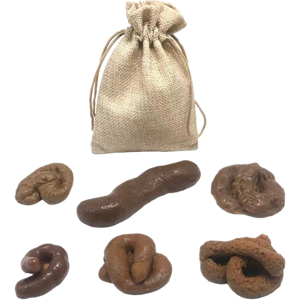 6 Pcs Toy Simulated Soft Stool Funny Fake Dog Poo Prank Props Tricky Halloween Poop Mother