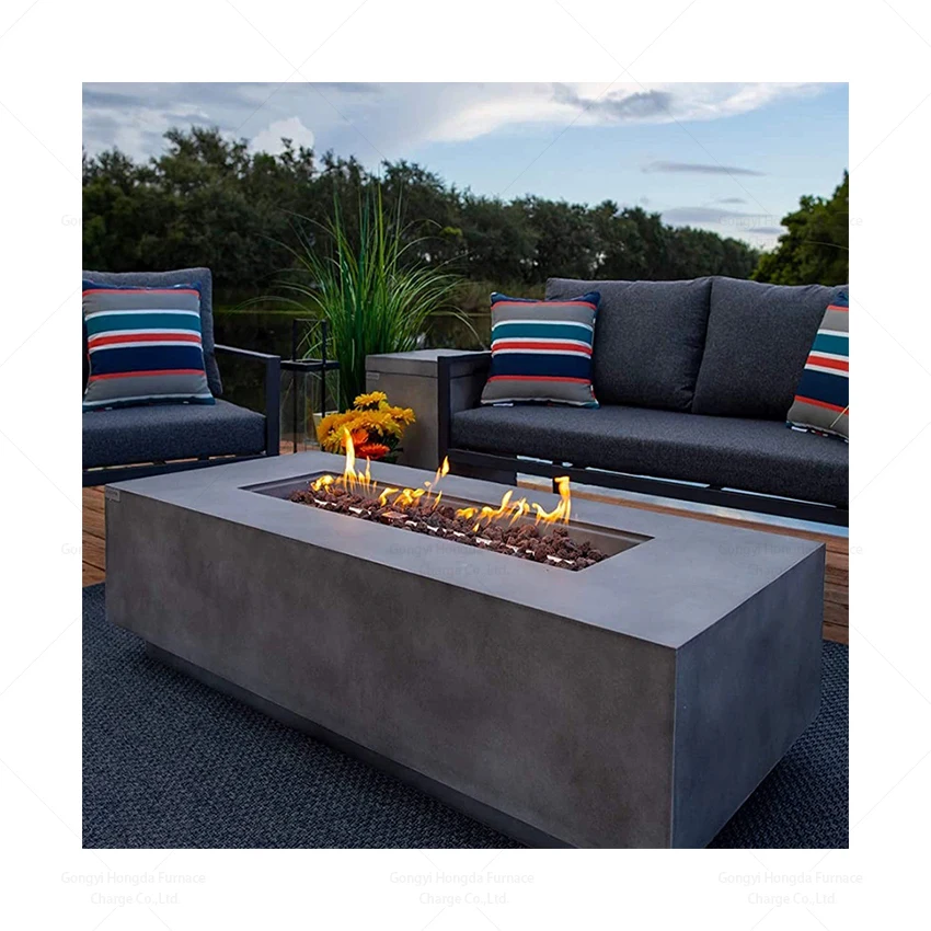 is-Modern Corten Steel Fire Place Gas Outdoor Furniture Set Table Top Fireplace Large Gas Fire Pit&