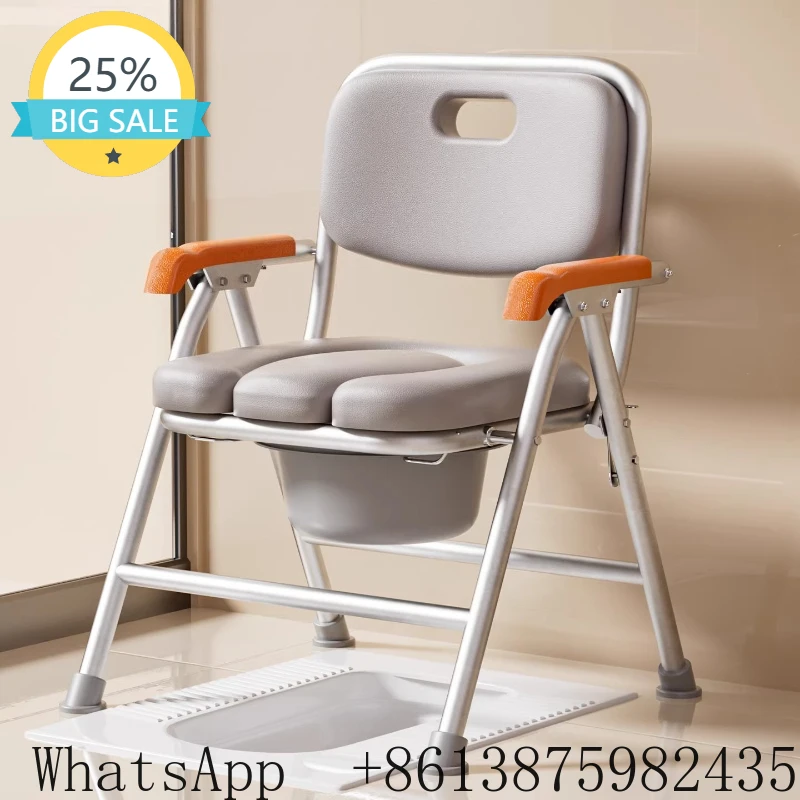 LH  elderly toilet mobile toilet sturdy stool elderly home toilet artifact portable folding chair