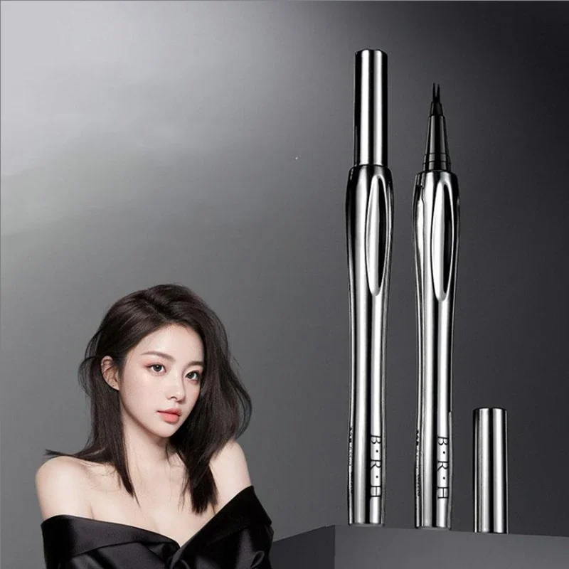 Crayon à sourcils liquide multifonctionnel 3 en 1, pointe Ultra-fine, 2 broches, pour sourcils, Eyeliner et cils inférieurs, résistant aux taches