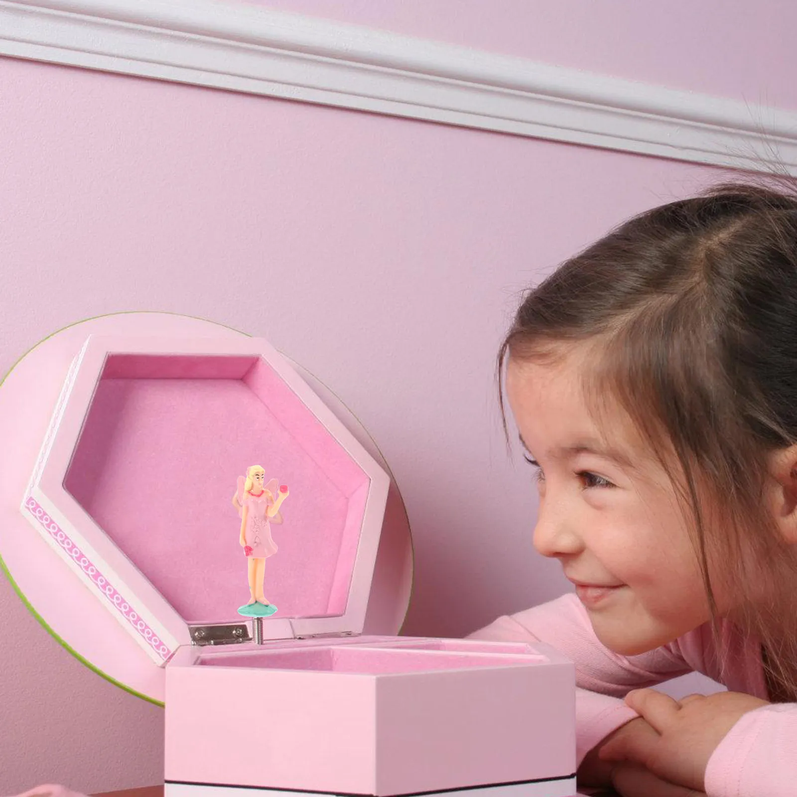

5Pcs Music Box Supply Ballet Dancing Girl Set Replacement Movable Ballet Dance Accessory for Music Box Collection