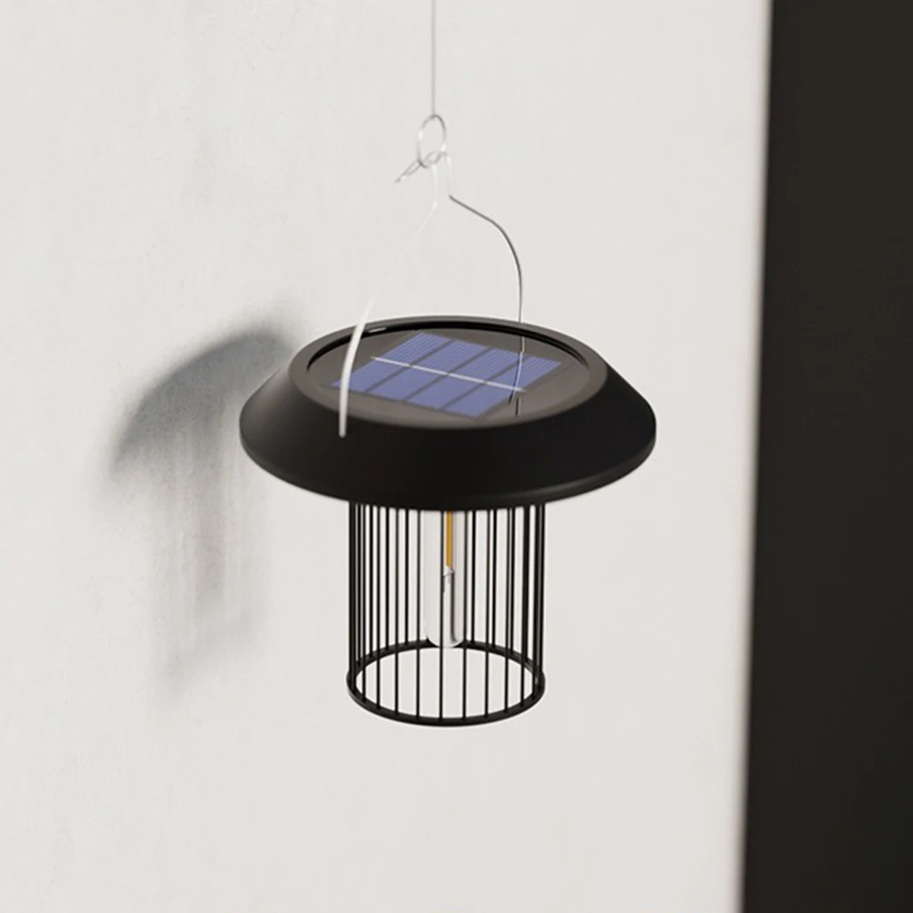 

2 Solar Powered Hanging Lanterns Weather Resistant Courtyard Chandelier Outdoor Garden Camping Lantern Yard Decorative Lighting