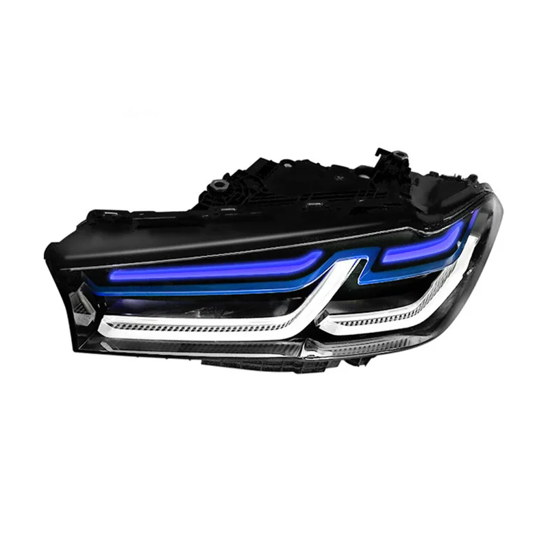 Auto Accessories Modified Headlight Upgrade G30 To G38 Blue Eyebrow laser Style For BMW 5 Series G30 2017-2022