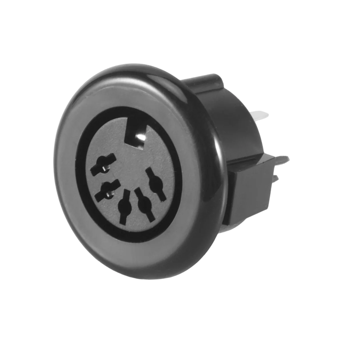 Adaptador de conector de cabo de teclado de plugue DIN fêmea de 5 pinos montado em painel - Conector de cabo DIN macho para fêmea de corpo de plástico