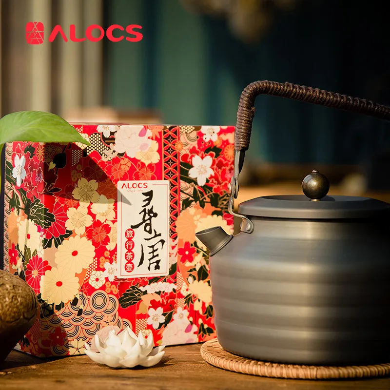 

Outdoor Kettle ALOCS 1.3L Xuntang Ancient Style Aluminium Alloy Teapot CW-K11 Portable Folding Camping Picnic Outdoor Kettle