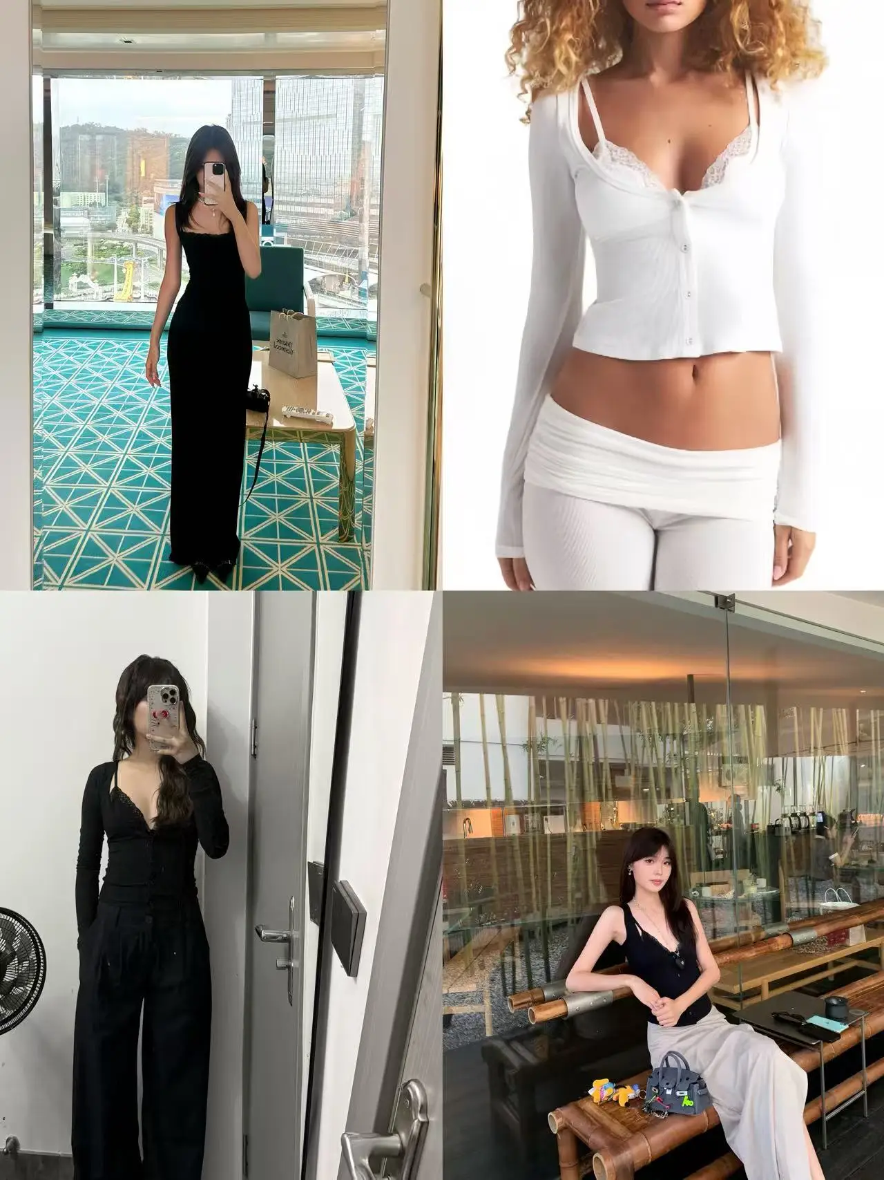 

Fashionable Lace Trim Camisole Dress And Pants Set Slimming Elasticity Valentine's Day Series Women's Clothing Ensemble