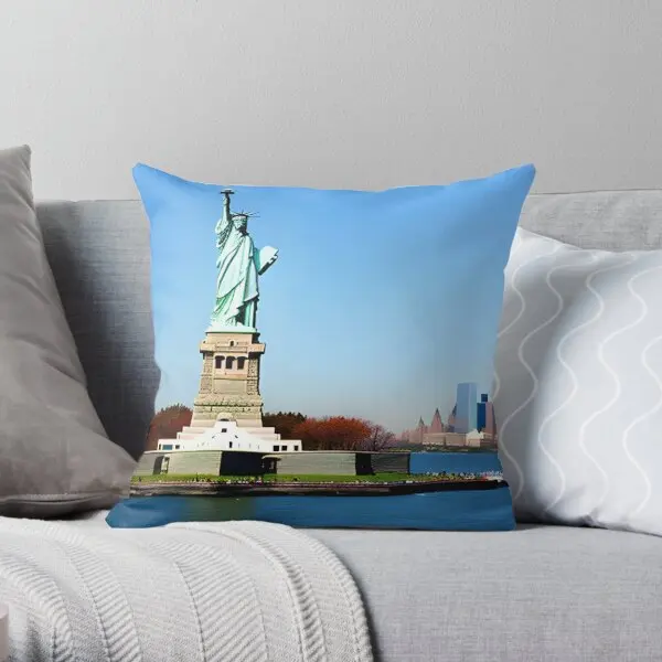 Statue Of Liberty  Printing Throw Pillow Cover Comfort Soft Fashion Decorative Bed Throw Bedroom Pillows not include One Side