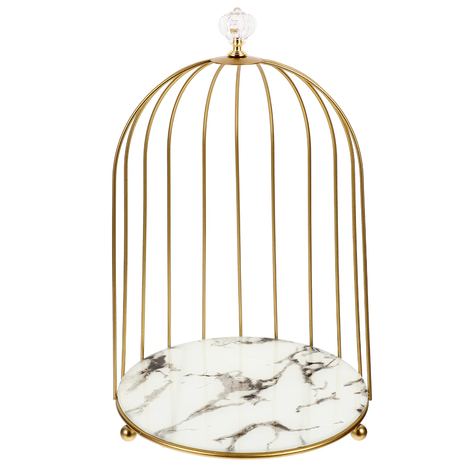 

Cage Makeup Display Stand Decorative Cosmetics Storage Rack Skincare Perfume Organizer Shelf Dessert Display Holder