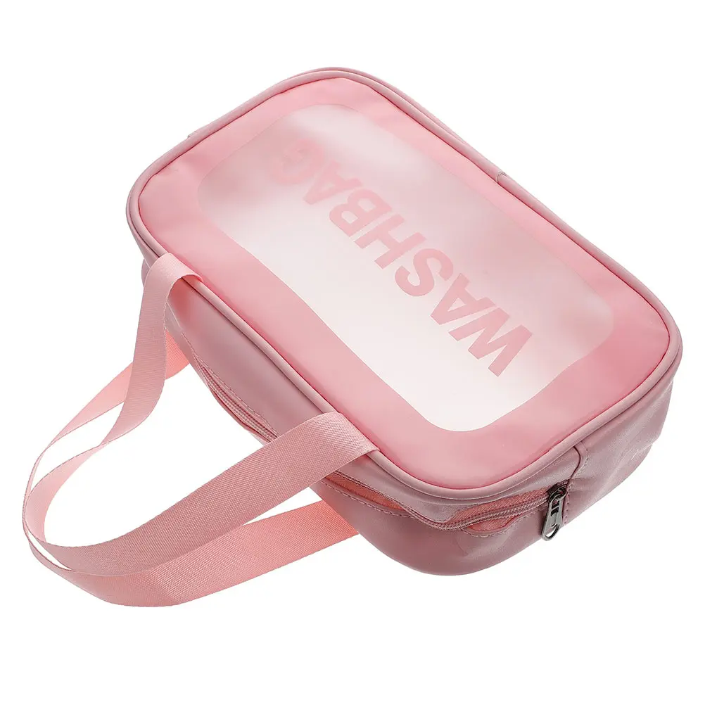 

Bags Tote Storage Waterproof Pink Multifunctional Portable for Makeup Tools Personal Care Bath