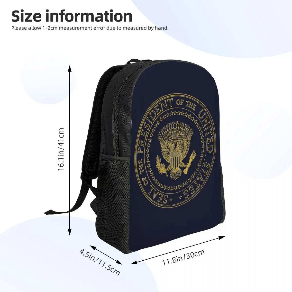 Seal Of The President Of The United States Presidential Seal Flag BackpacksBookbag for College School USA Vote Election Bags