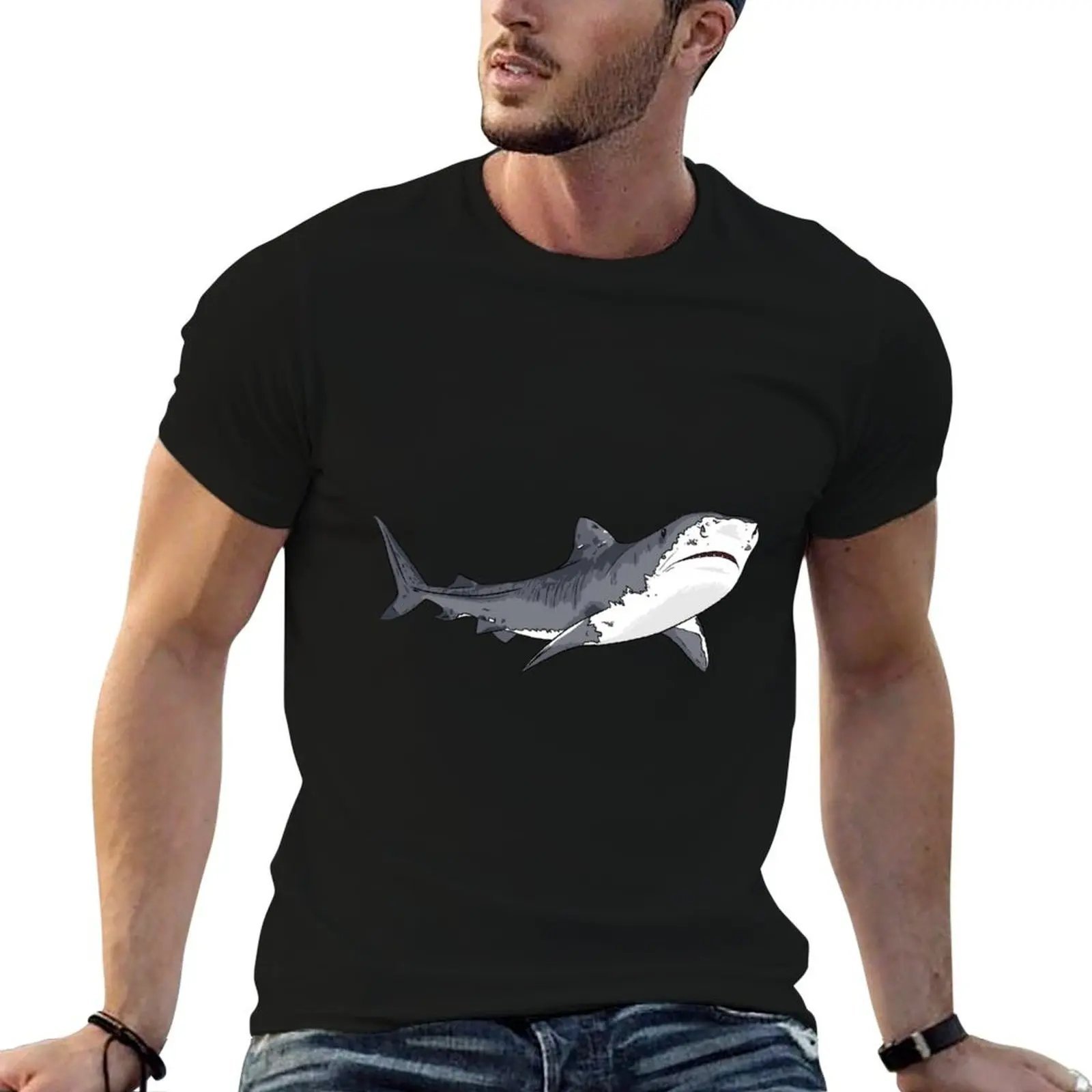 

Tiger Shark T-Shirt t shirts for man pack cotton t shirt man luxury T-Shirt