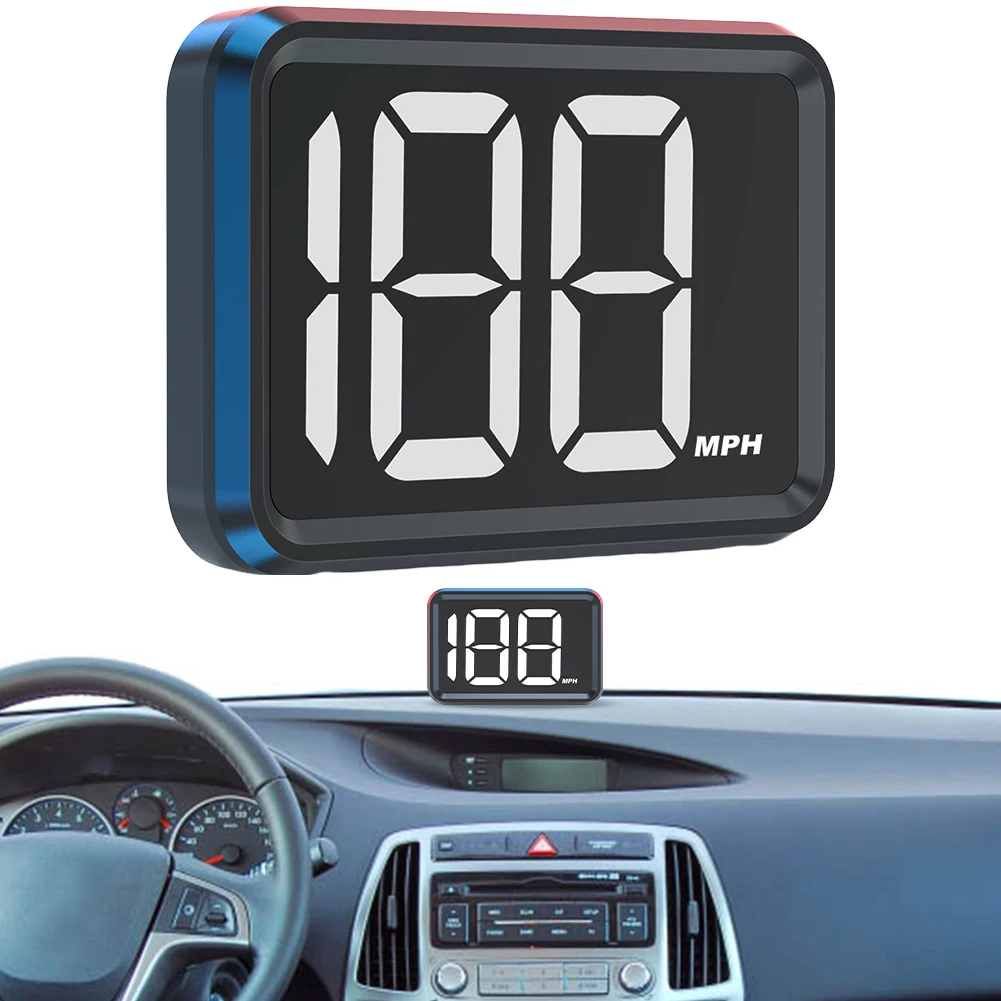 سيارة رئيس يصل HD عرض GPS عداد السرعة KMH MPH الرقمية HUD الزجاج الأمامي العارض خط كبير سرعة اكسسوارات إلكترونيات السيارات