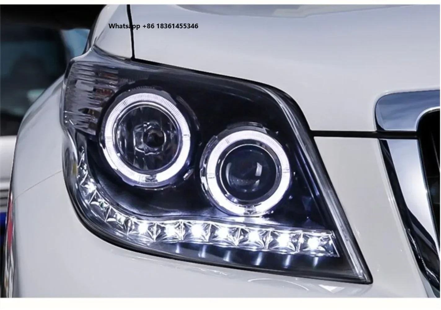 

Pair of Car Led Headlight assembly For LAND CRUISER PRADO 2010-13 DRL daytime running light turn signal headlamp