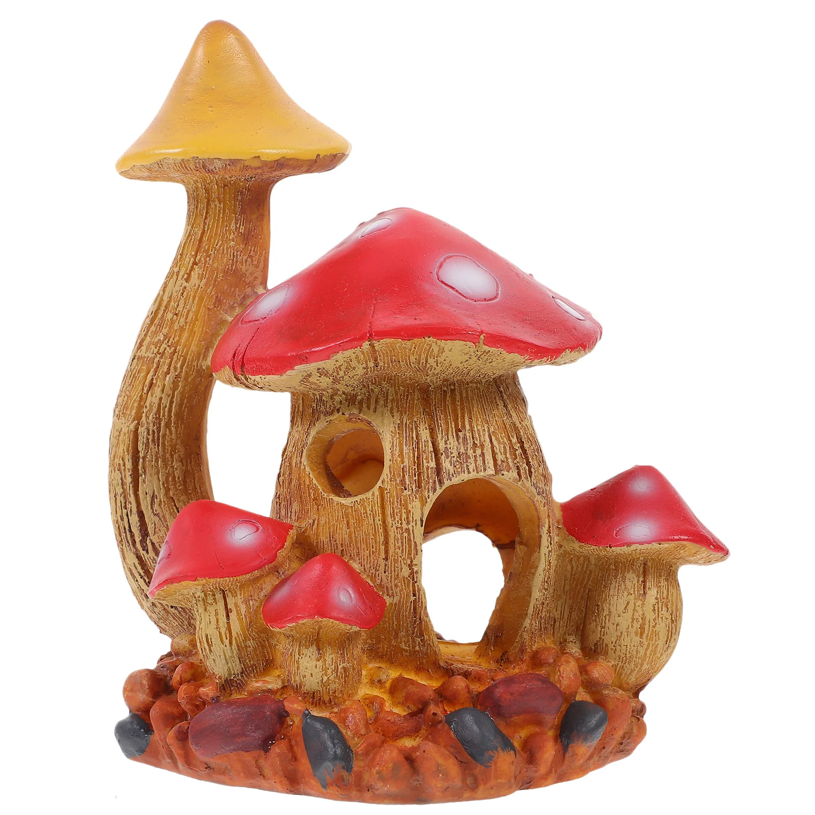 

Cartoon Resin Mushroom Aquarium Hideout Fish Tank Cave Shrimp Fish Safe Shelter Decor Aquarium Hideout Tank Decorations