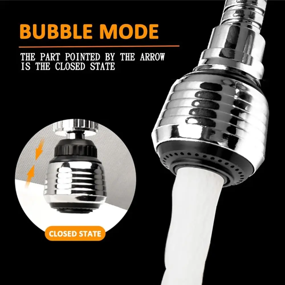 1Set Booster Nozzle Extender 360 Degree Faucet Water Saver Anti Splash Head Rotating Bubbler Universal Dual Mode Filter Nozzle